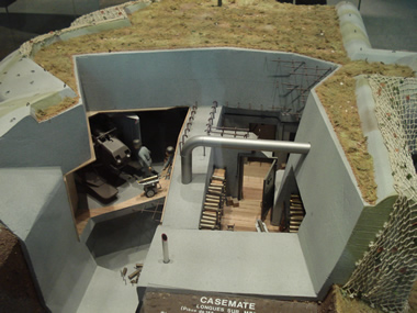 maqueta de l'interior d'un bunker